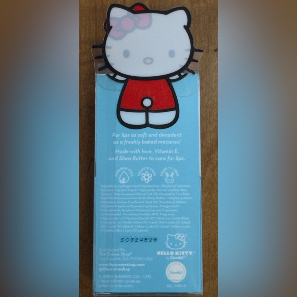 Hello Kitty Lip Balm The Creme Shop Macaron Mint Limited Edition Korean Blue - Picture 2 of 2
